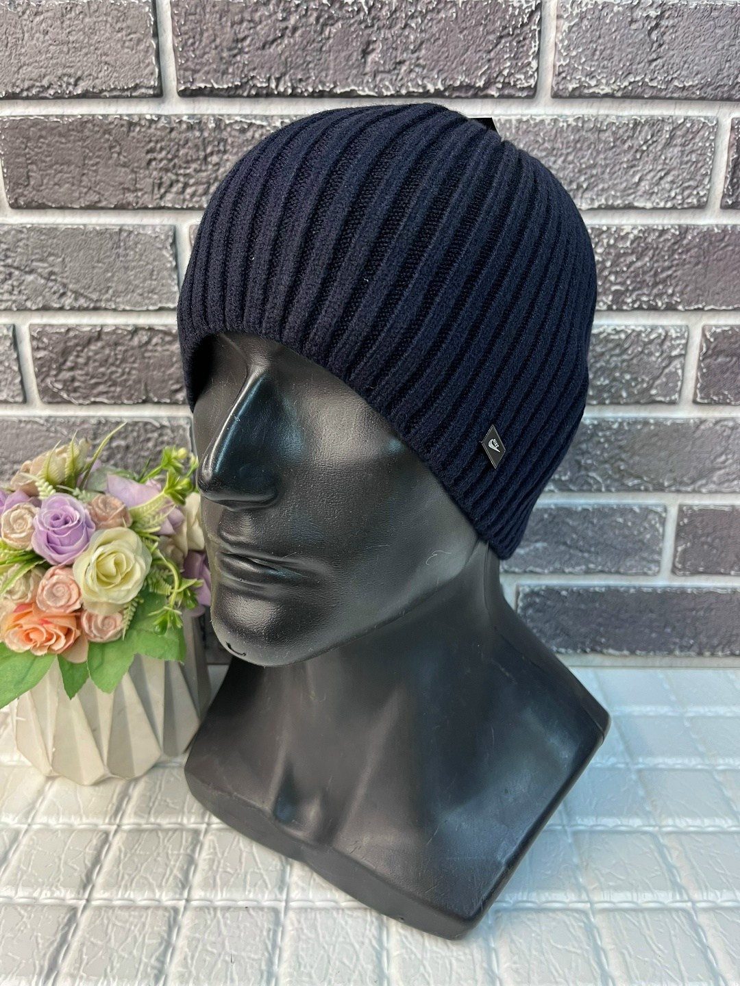 шапка мужская,шапка мужская на флисе,вязаная мужская шапка,шапка мужская с отворотом,мужская шапка бини