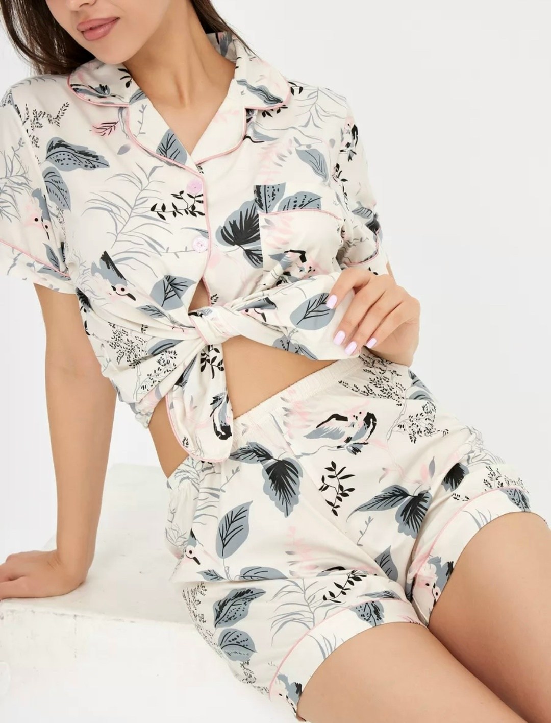 пижама женская рубашка шорты,стильная женская пижама,пижама с шортами и рубашкой домашняя,пижама женская шортами,пижама женская со штанами домашняя одежда комплект