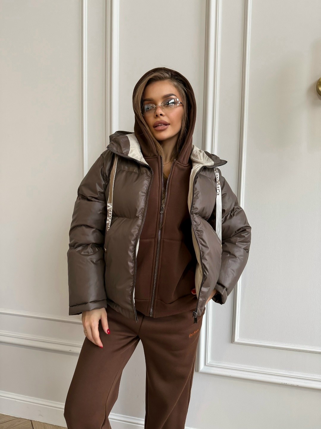 пуховик двусторонний,куртка женская,стильная куртка,куртка оверсайз,куртка