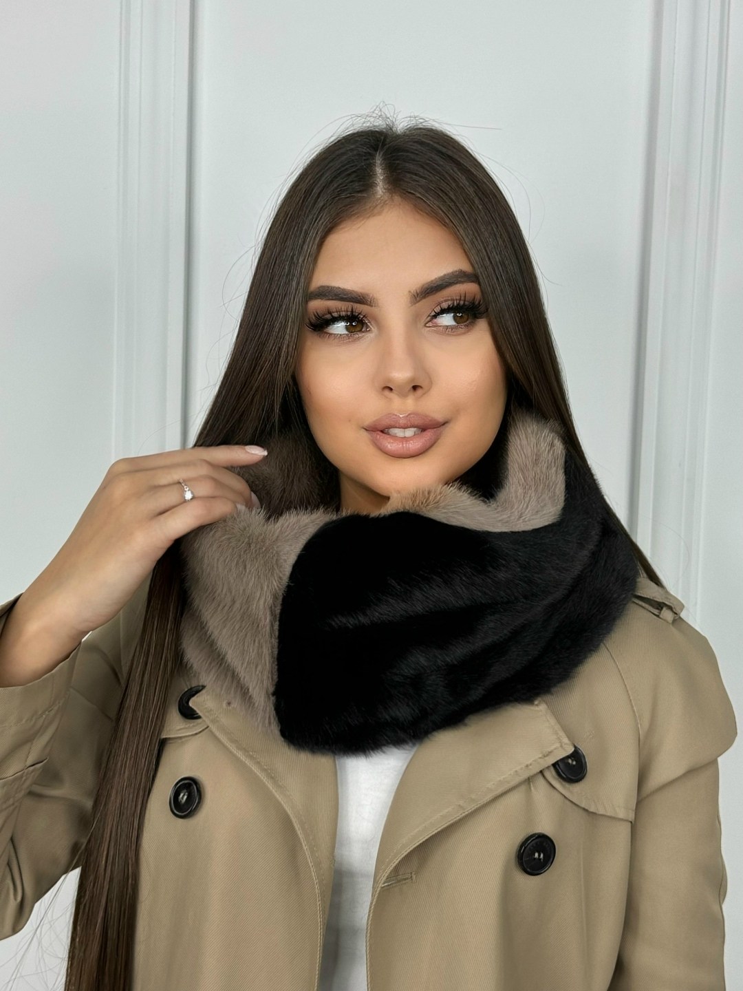 шарф снуд,женский снуд,капор снуд,капор меховой,шарф шарфы