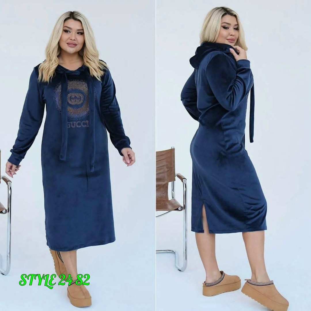 платье велюр,платье туника,платье с капюшоном,халат женский,
