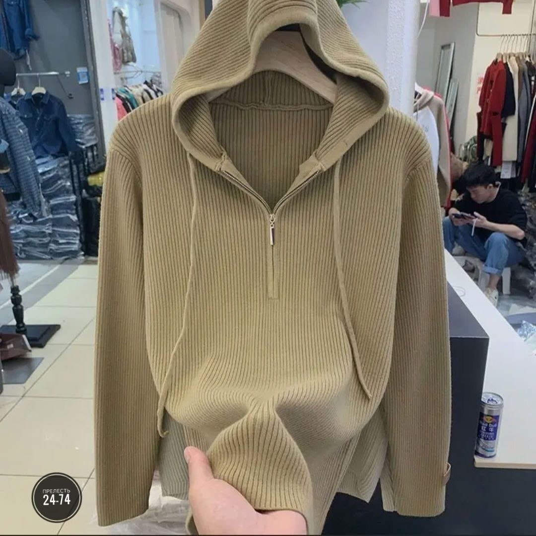 женский свитер с капюшоном,трикотажный свитер с капюшоном,женские однотонные толстовки,модные свитера,свитера с капюшоном