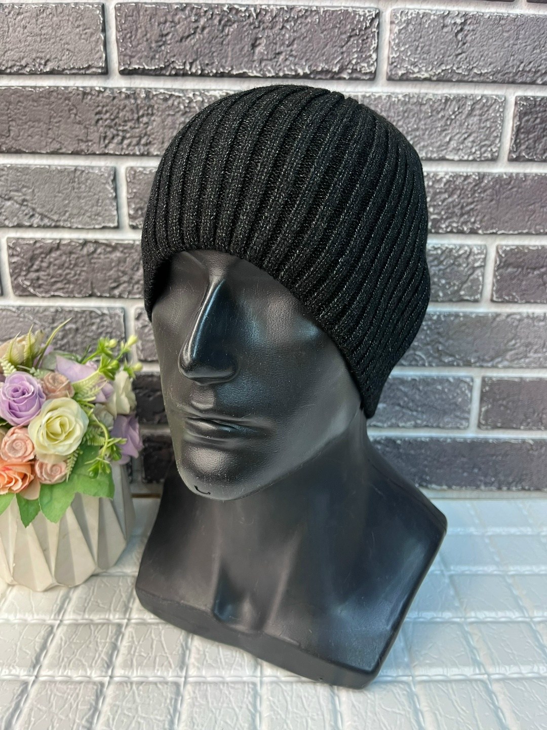 шапка мужская,вязаная мужская шапка,шапка мужская зимняя,шапка мужская на флисе,шапка мужская с отворотом