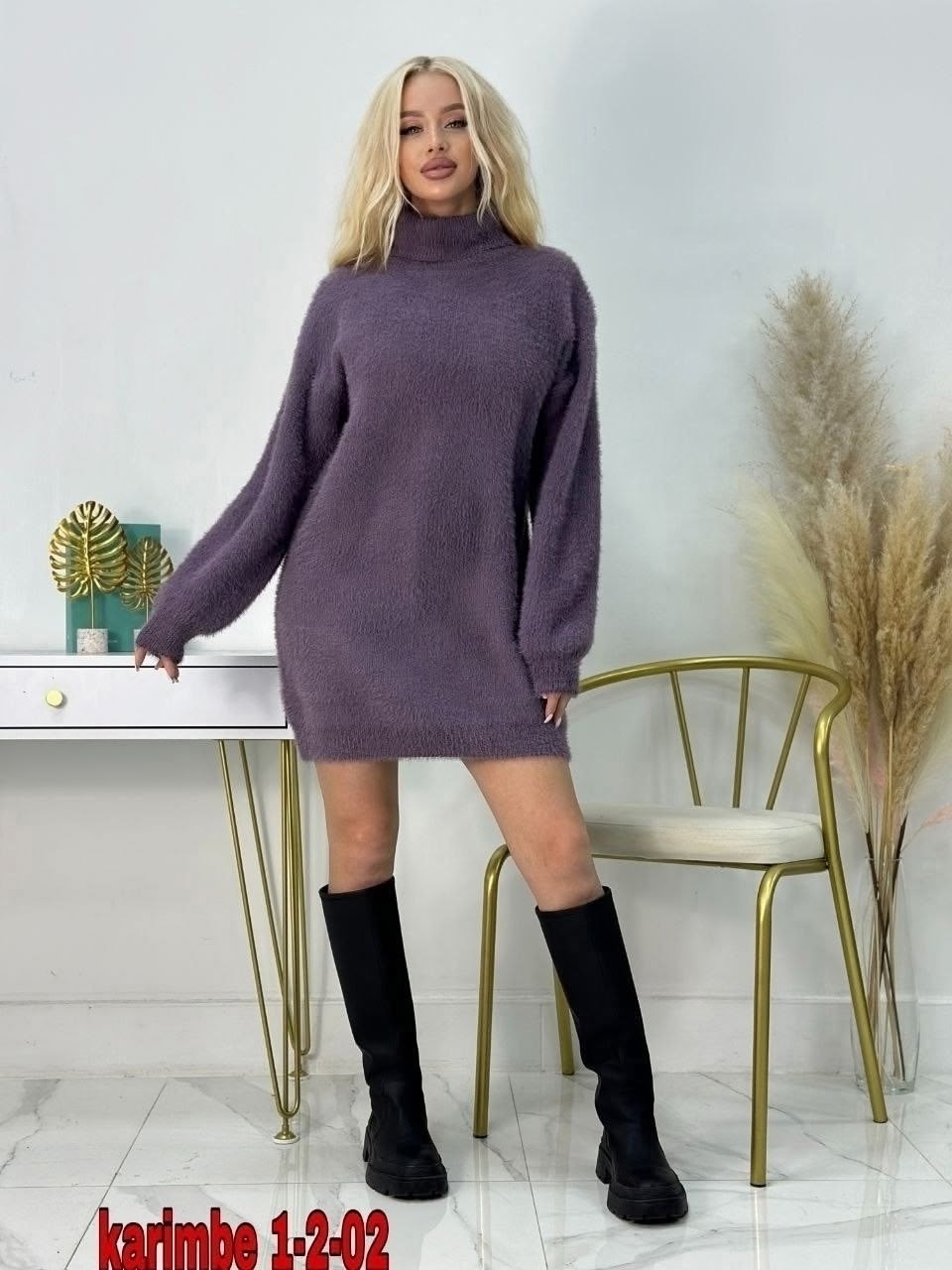 теплая туника,платье вязаное,туника ангора,платье туника теплая,теплое платье