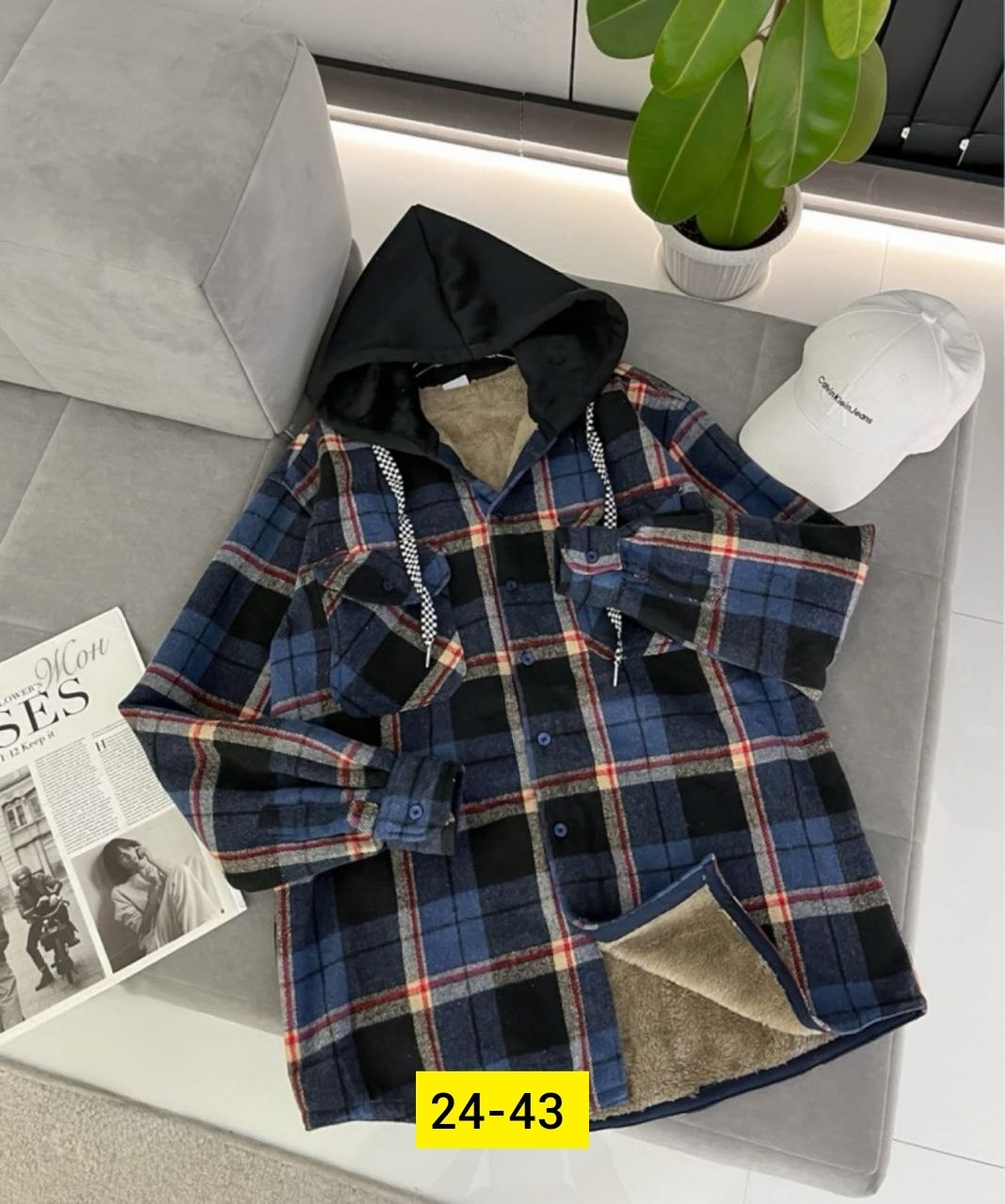 рубашка с капюшоном,рубашка в клетку с капюшоном,теплая рубашка,рубашка утепленная,рубашка в клетку теплая с капюшоном