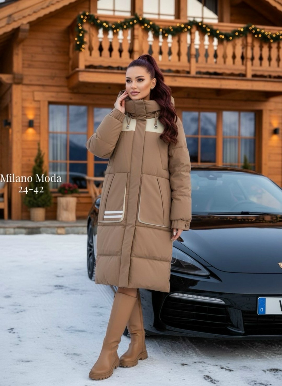 женский зимний длинный пуховик с капюшоном,стильные пуховики,пуховики женские,зимние куртки,пуховик зимний длинный с капюшон