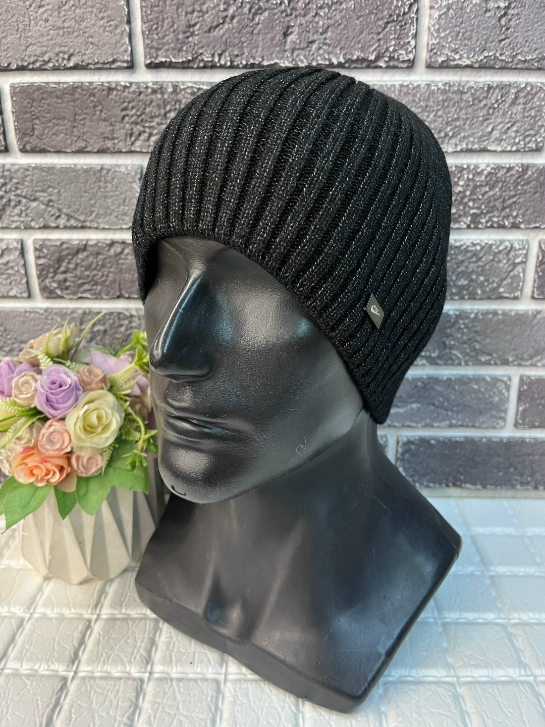 шапка мужская,шапка мужская на флисе,вязаная мужская шапка,шапка мужская с отворотом,мужская шапка бини