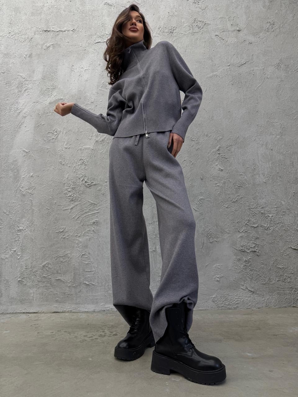 трикотажные костюмы,стильные костюмы,вязаный костюм с брюками палаццо,трикотажный костюм женский,трикотажный брючный костюм