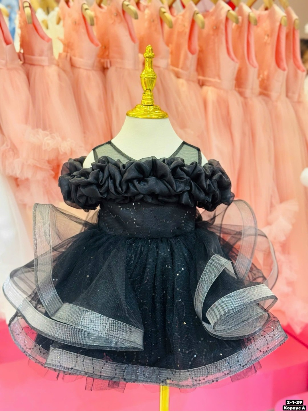 черное платье для девочки,платье для девочек,нарядное платье,платье для девочки на день рождения,пышное платье для девочки