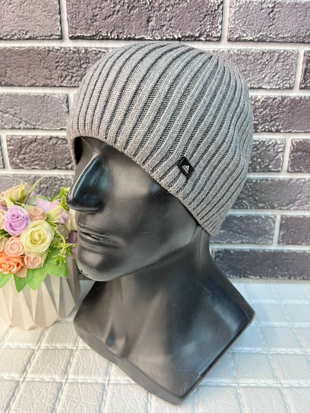 шапка мужская,шапка мужская на флисе,вязаная мужская шапка,шапка мужская с отворотом,мужская шапка бини