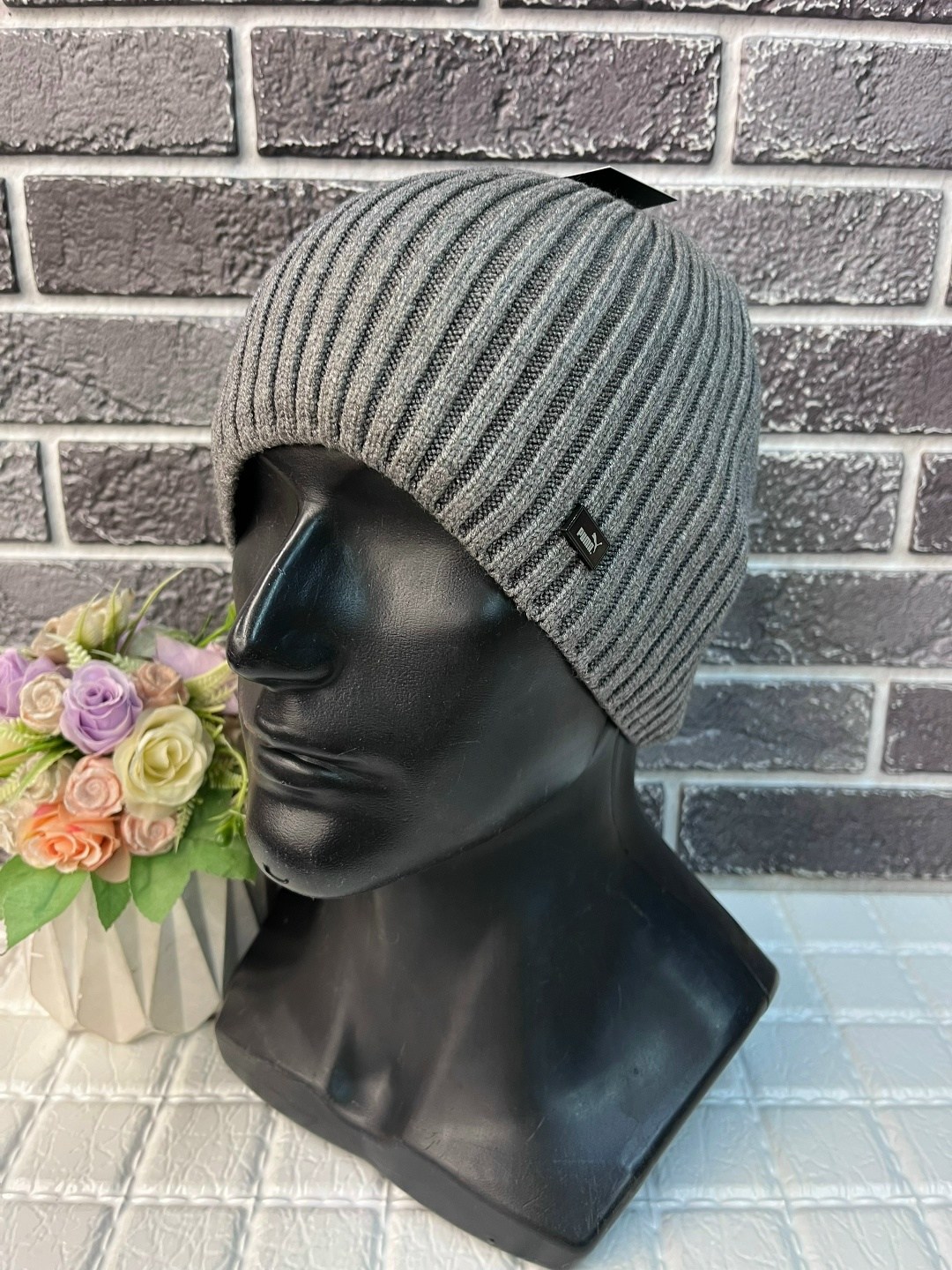 шапка мужская,вязаная мужская шапка,шапка мужская на флисе,шапка мужская с отворотом,шапка для мужчины