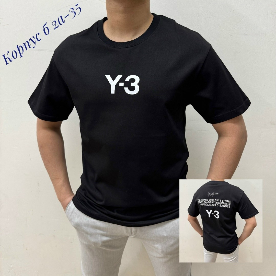 мужская футболка,футболка короткий рукав,футболка,футболка y 3,
