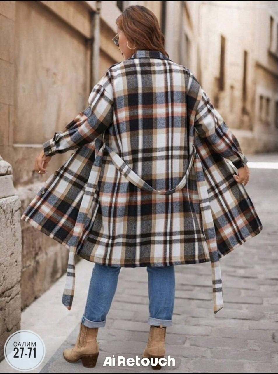 пальто в клетку,клетчатое пальто ulla popken,пальто в клетку удлиненное,клетчатое пальто,клетчатый кардиган