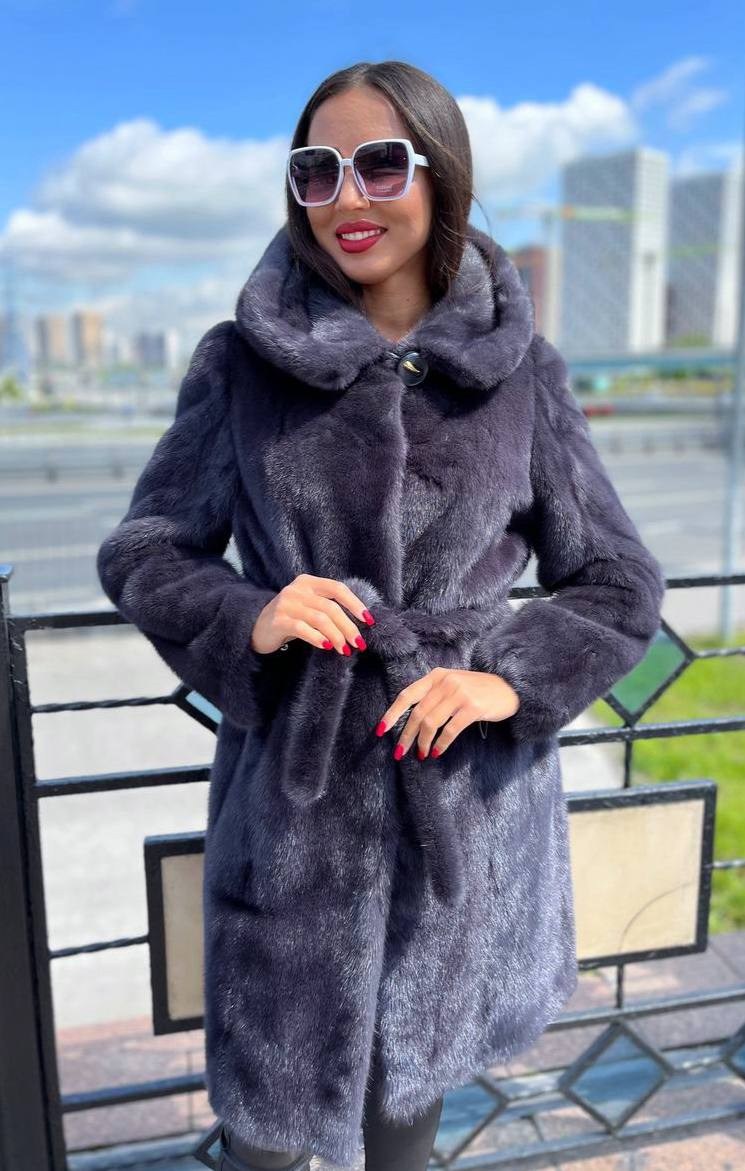 шуба норковая с капюшоном,шубы норковые,шуба норка,норковая шуба графит,шуба норковая женская