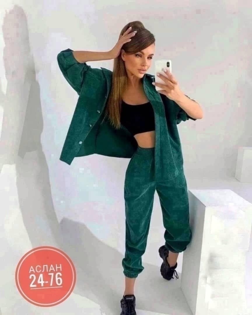 зеленый вельветовый костюм женский,вельветовый костюм женский плюс сайз,костюм двойка вельвет,стильные костюмы,костюмы двойки