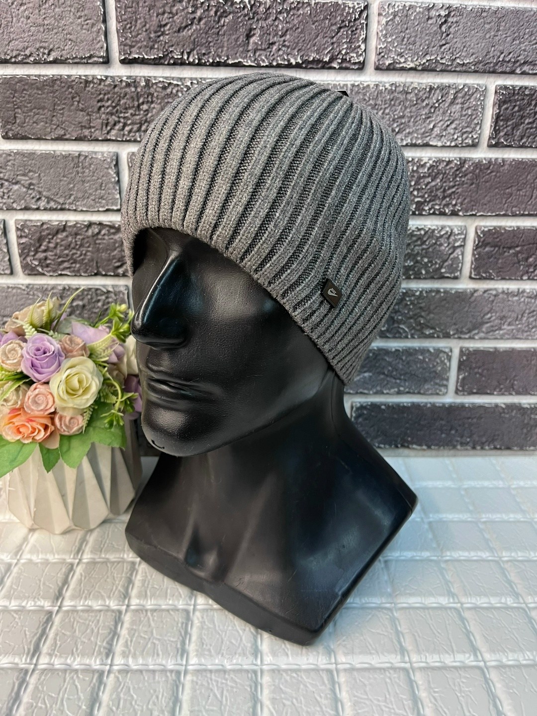 шапка мужская,шапка мужская на флисе,вязаная мужская шапка,шапка мужская с отворотом,мужская шапка бини