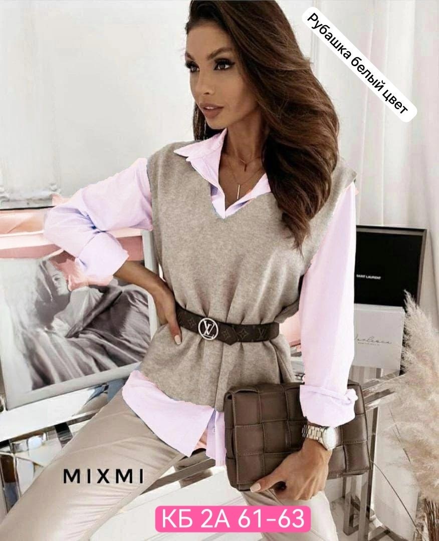 жилетка с рубашкой женская,женские жилеты,женская кофточка,трикотажный жилет,женский вязаный жилет