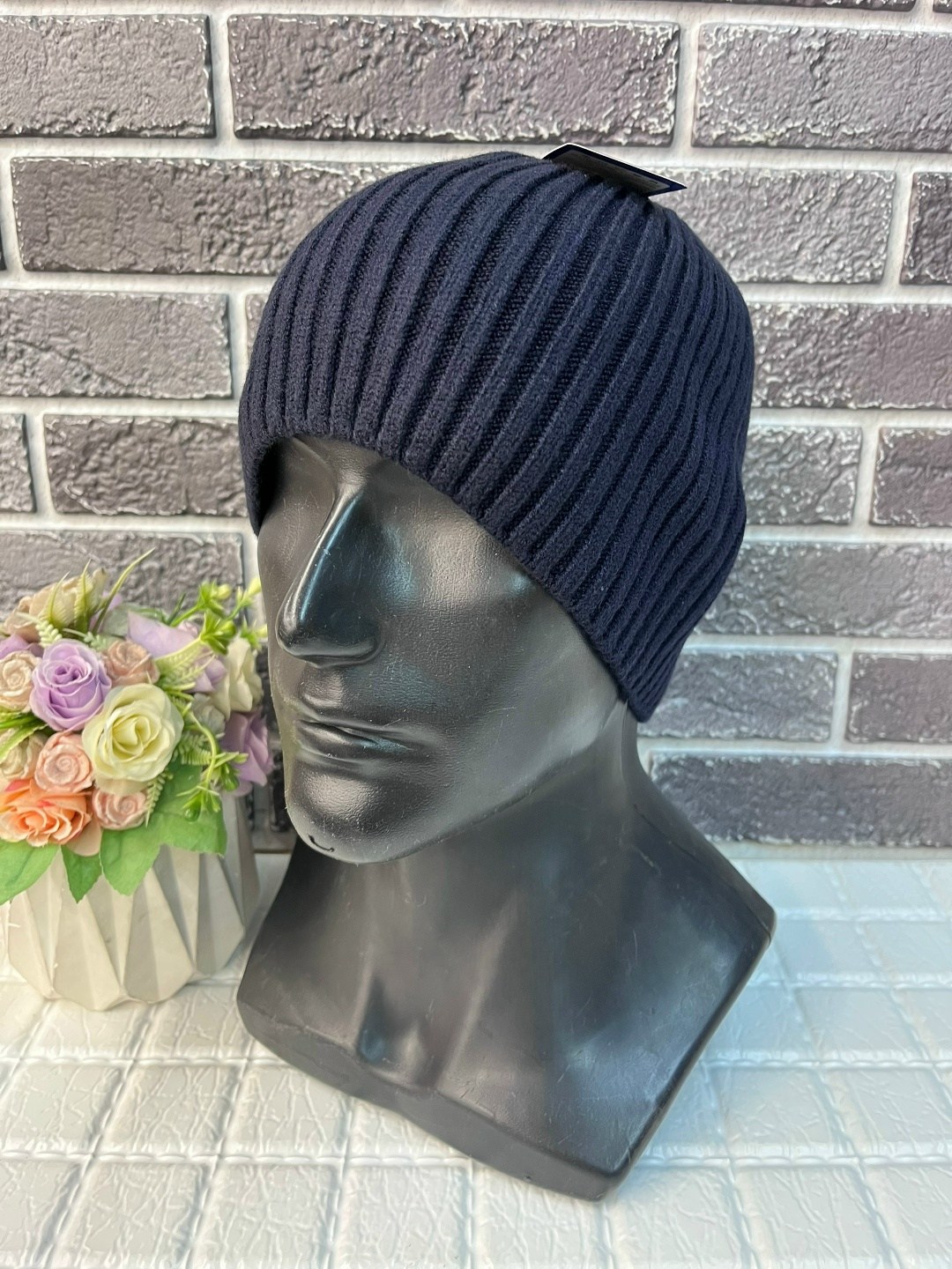 шапка мужская,вязаная мужская шапка,шапка мужская зимняя,шапка мужская на флисе,шапка мужская с отворотом