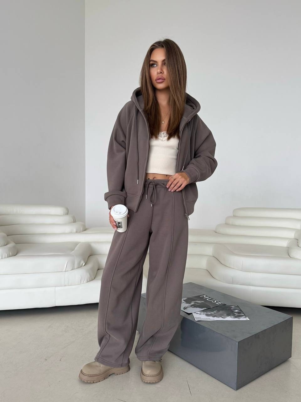 cпортивный костюм женский на флисе,костюм женский на флисе,cпортивный костюм оверсайз,костюм с толстовкой и брюками,костюм на флисе