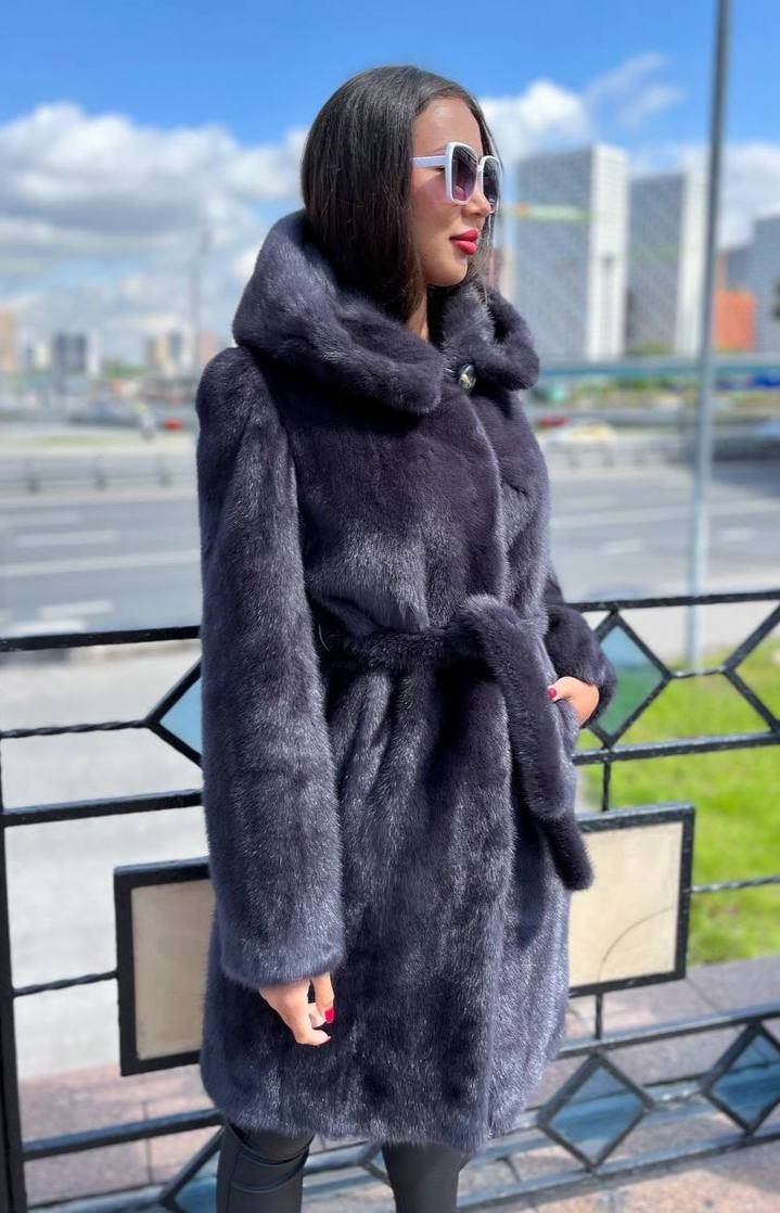 шуба норковая с капюшоном,шубы норковые,шуба норка,норковая шуба графит,шуба норковая женская