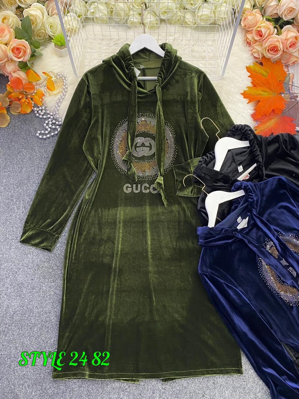 платье велюр,платье туника,платье с капюшоном,халат женский,