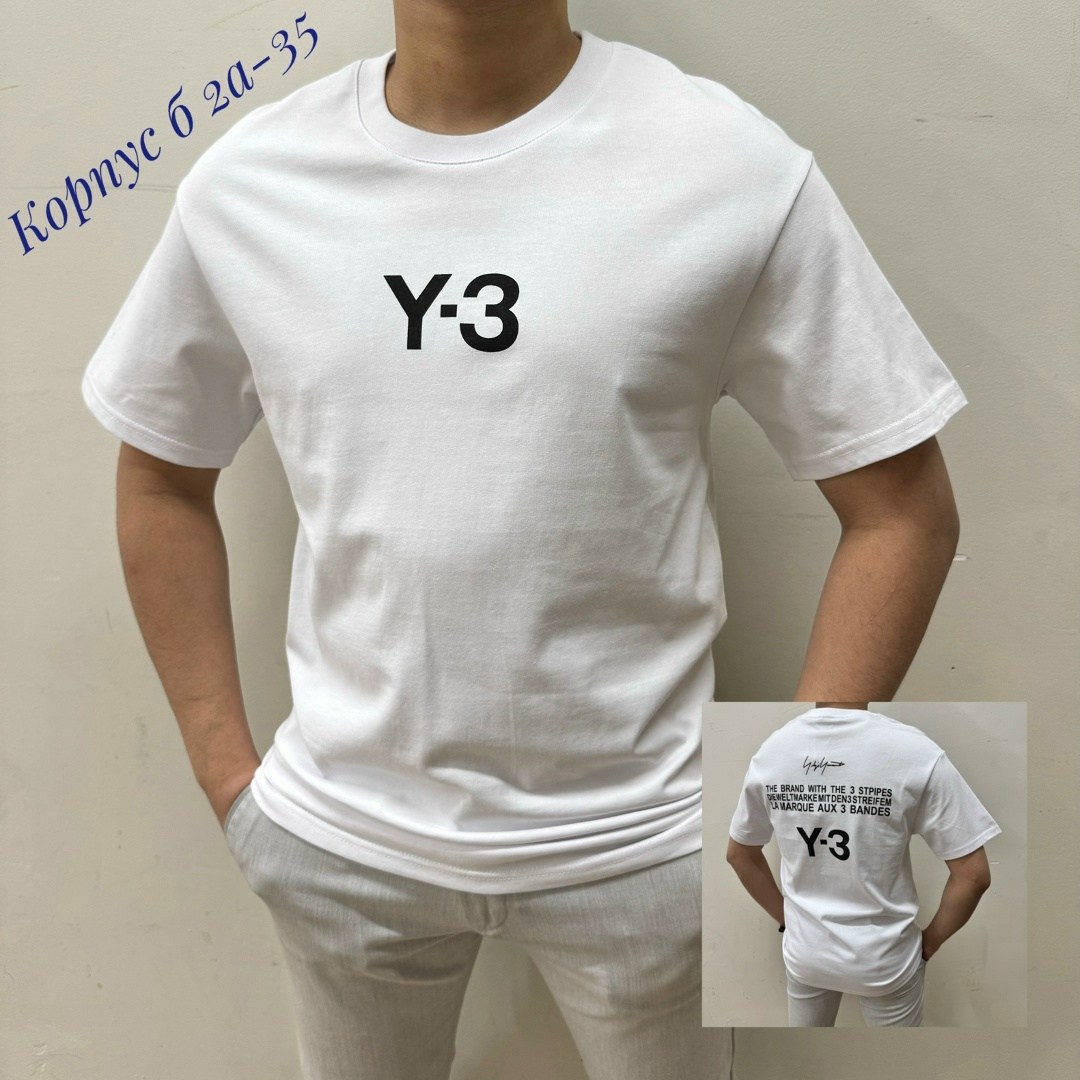 мужская футболка,футболка короткий рукав,футболка,футболка y 3,