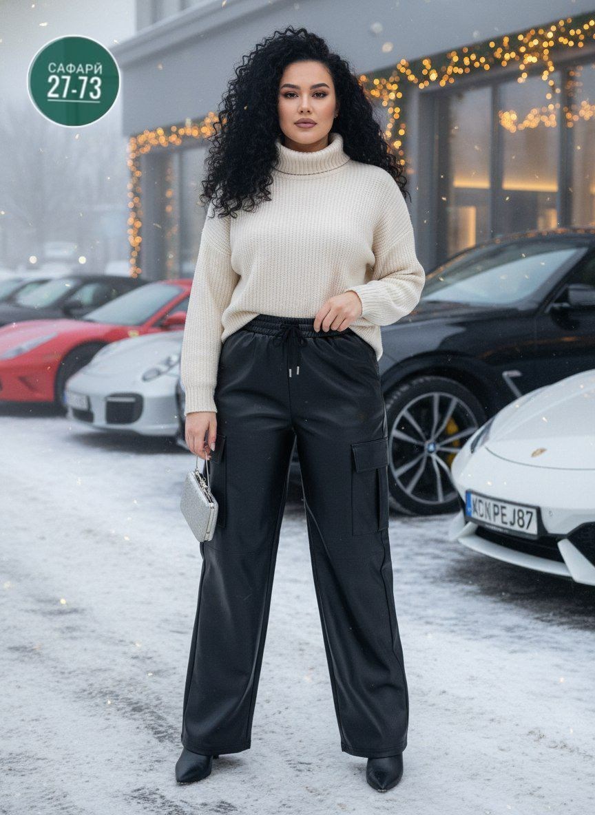 брюки кожаные палаццо,классические брюки,брюки экокожа с начесом,кожаные брюки,женские брюки из экокожи