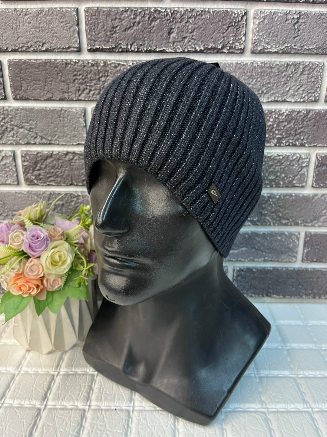 шапка мужская,шапка мужская на флисе,вязаная мужская шапка,шапка мужская с отворотом,мужская шапка бини