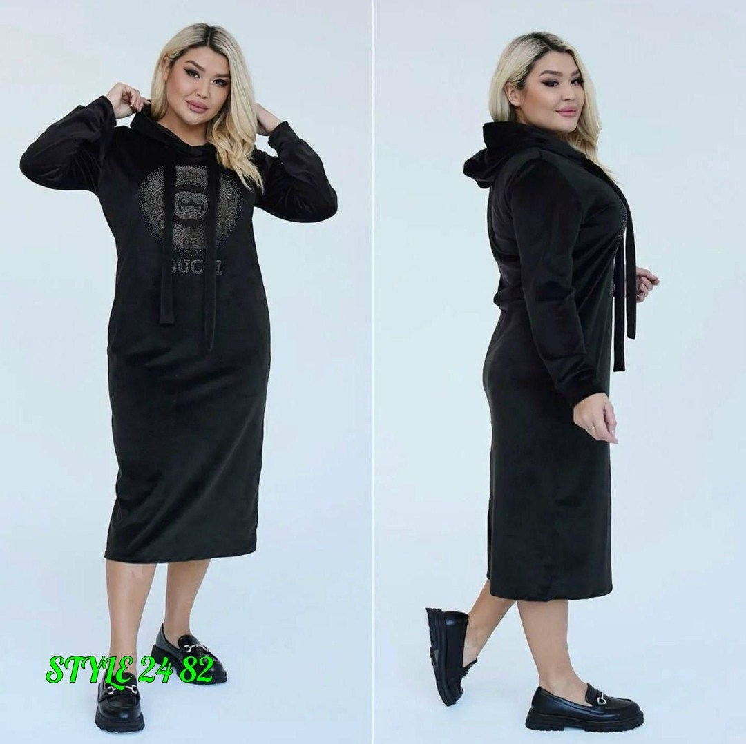 платье велюр,платье туника,платье с капюшоном,халат женский,
