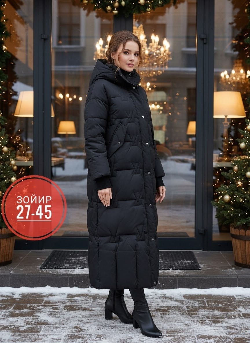пуховик женский,пуховик зимний длинный с капюшон,длинные пуховики,удлиненный пуховик,пуховик