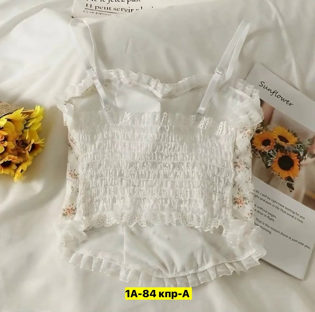 топ с оборками,топ женский кружевной,женская нижнее белье,майка кружевная,женские топы