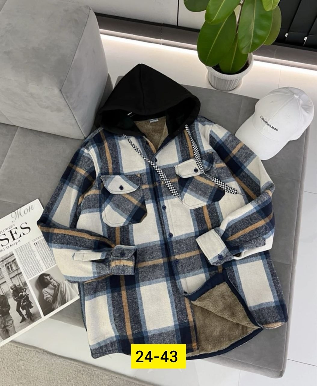 рубашка с капюшоном,рубашка в клетку с капюшоном,теплая рубашка,рубашка утепленная,рубашка в клетку теплая с капюшоном