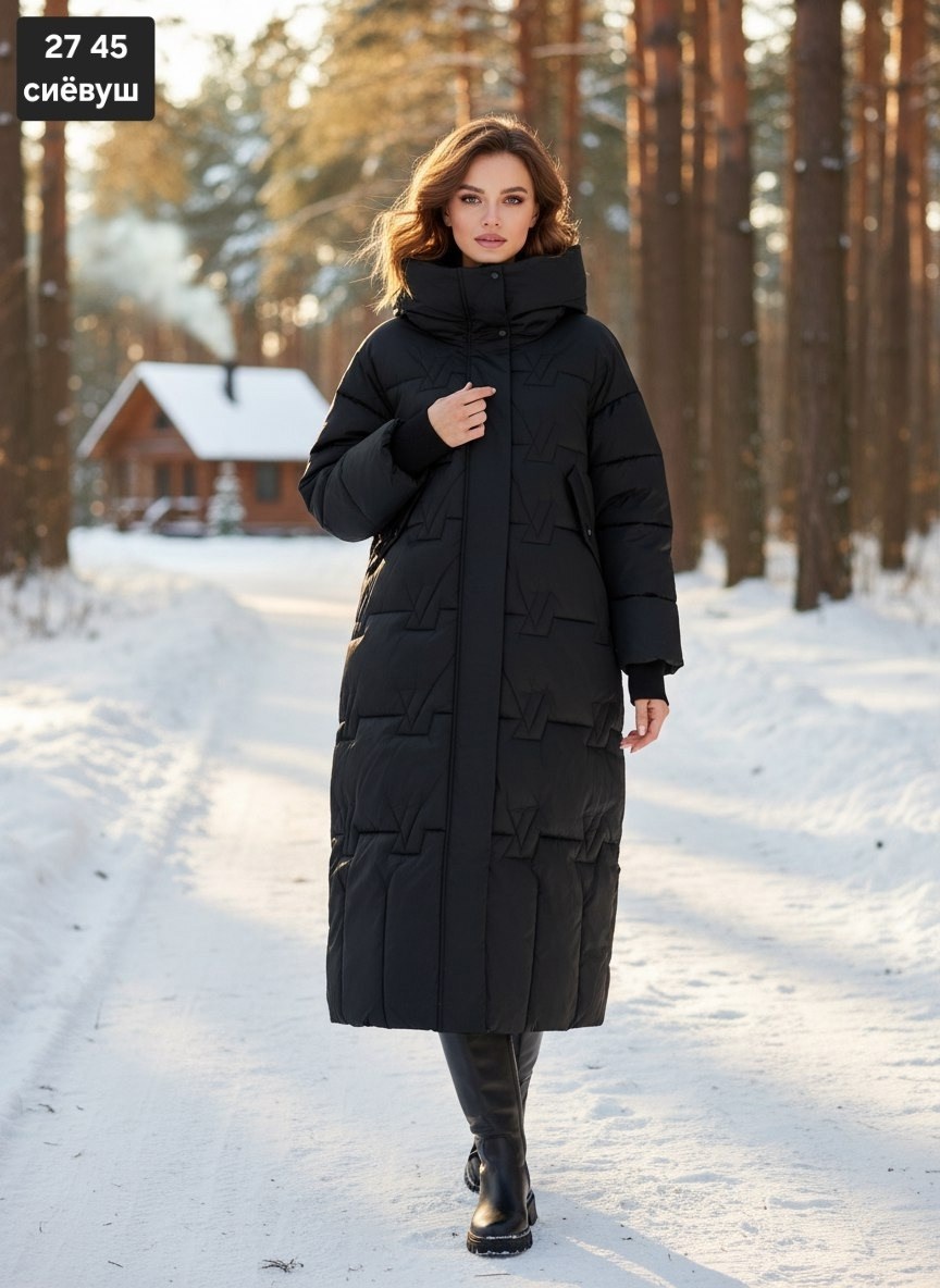 удлиненный пуховик,пуховик,длинные пуховики,женские пуховики,пуховик зимний длинный с капюшоном monomir