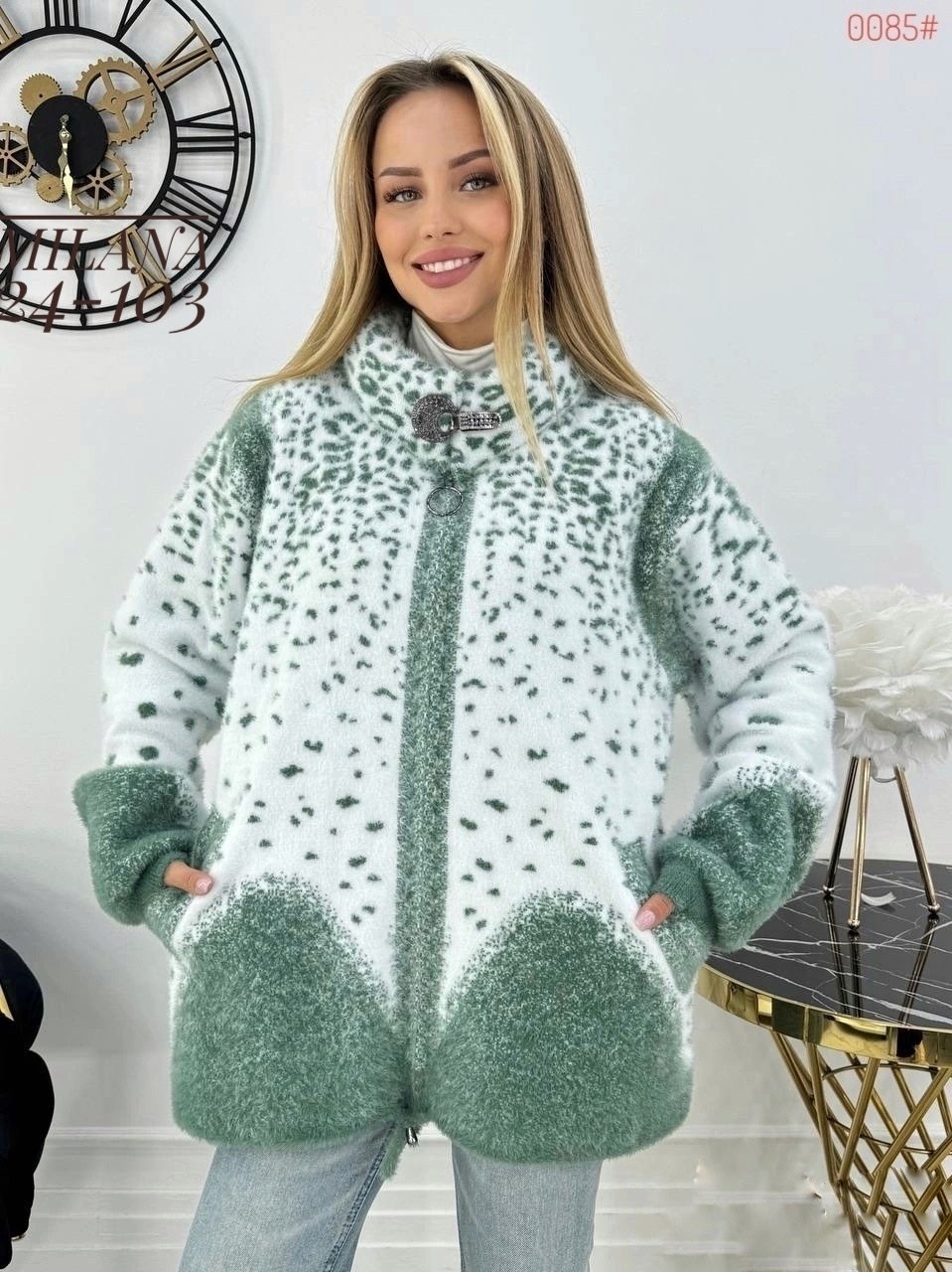 кардиган альпака,кардиган барашек,кардиган комбинированный,кофта женская,кардиган