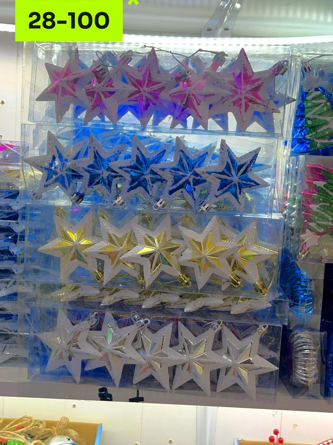 елочное украшение,новогодние игрушка,набор елочных игрушек звёзды,новогодние товары,ëлочная игрушка