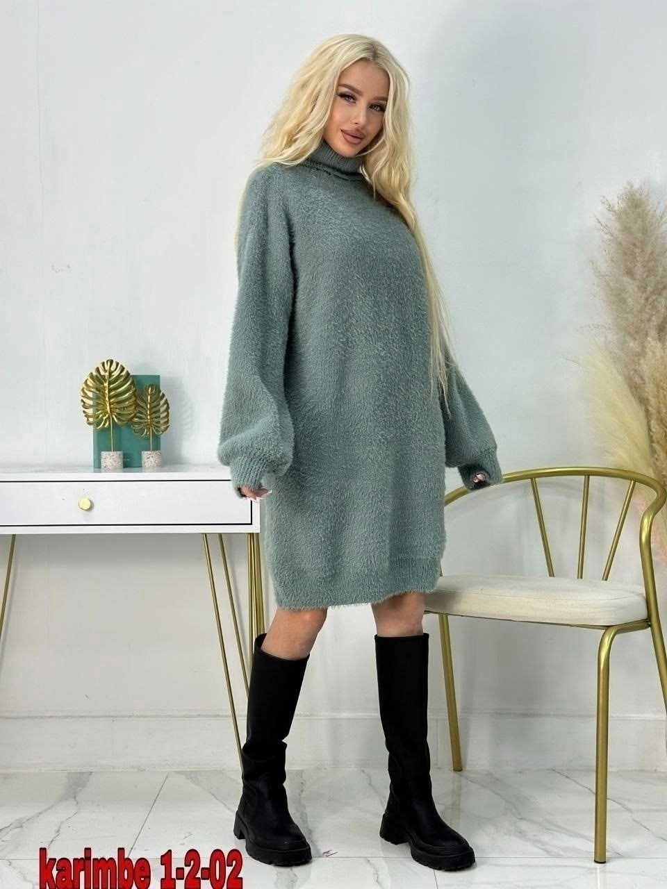 теплая туника,платье вязаное,туника ангора,платье туника теплая,теплое платье