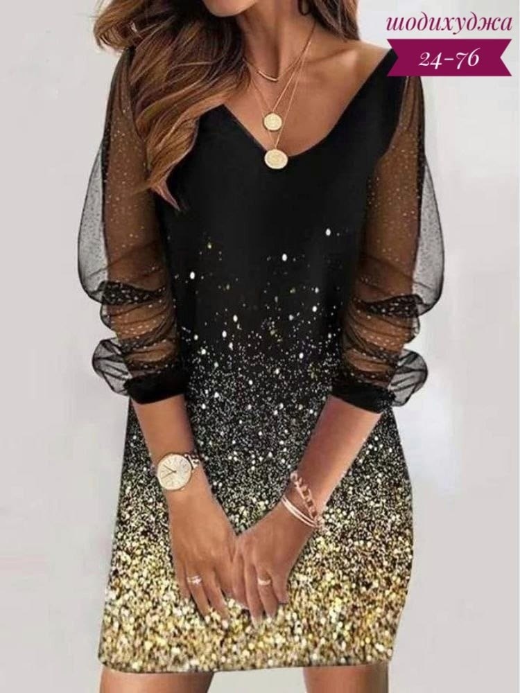 женское платье с пайетками,женское платье с блестками,элегантные платья,женская платья,женское платье с длинным рукавом