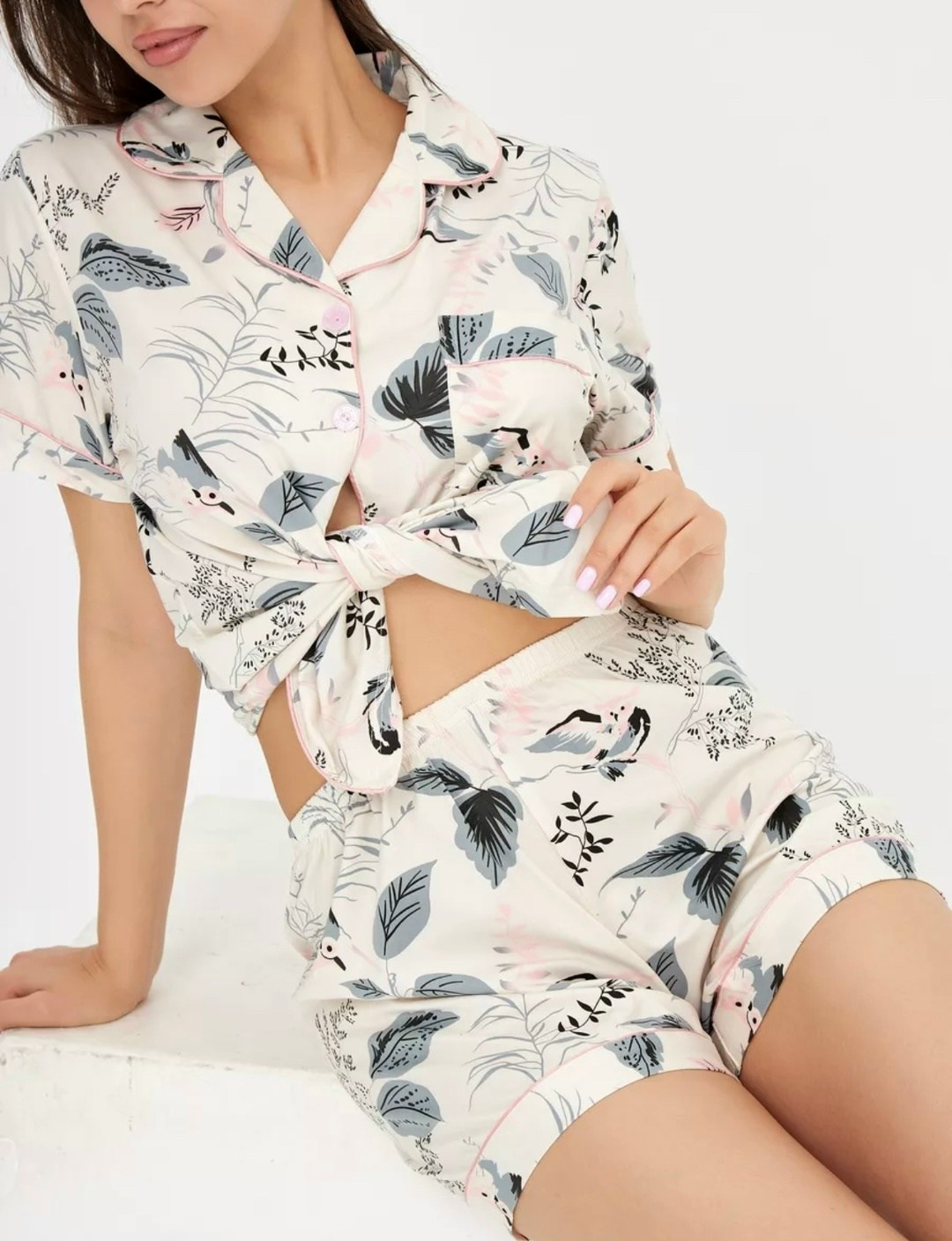 пижама женская рубашка шорты,стильная женская пижама,пижама с шортами и рубашкой домашняя,пижама женская шортами,пижама женская со штанами домашняя одежда комплект