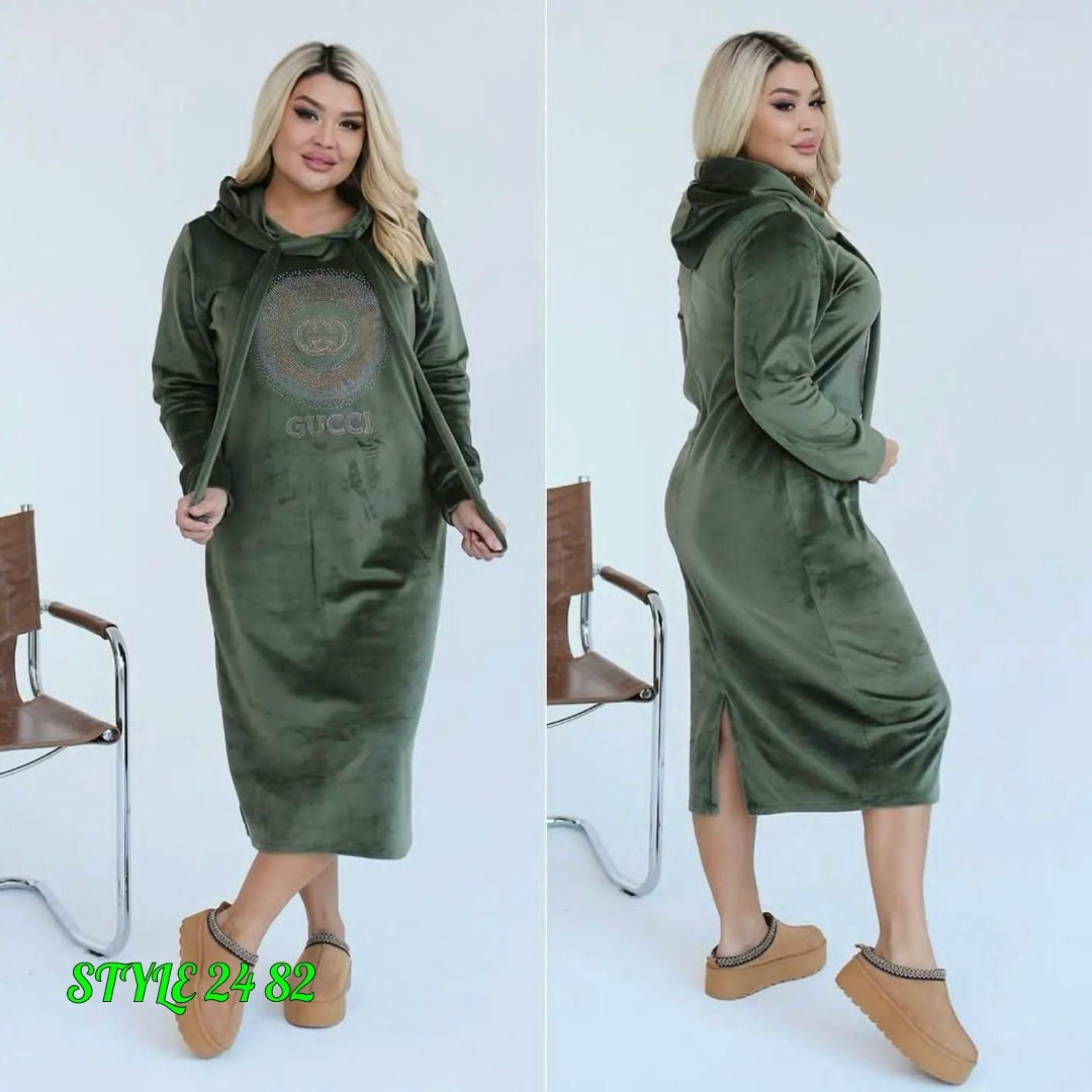 платье велюр,платье туника,платье с капюшоном,халат женский,