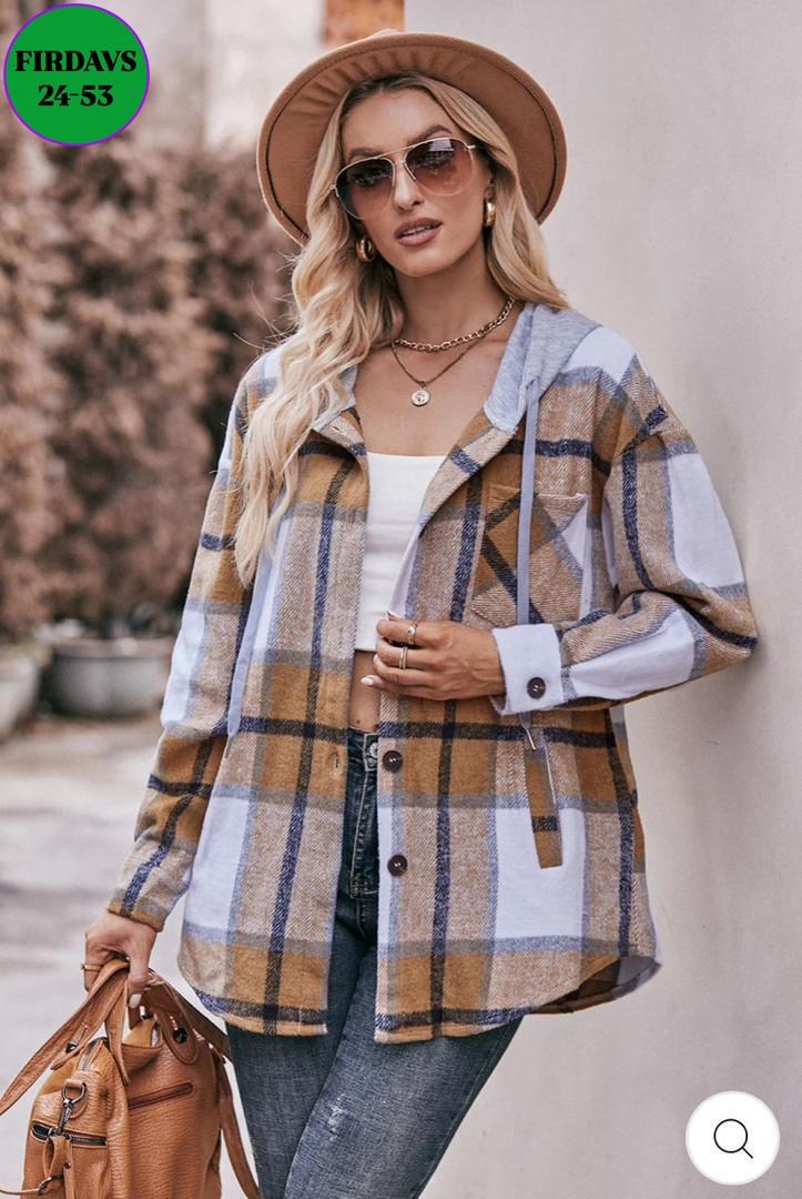 рубашка в клетку с капюшоном,рубашка с капюшоном,рубашка в клетку женская,клетчатая кофта,рубашка женская теплая в клетку