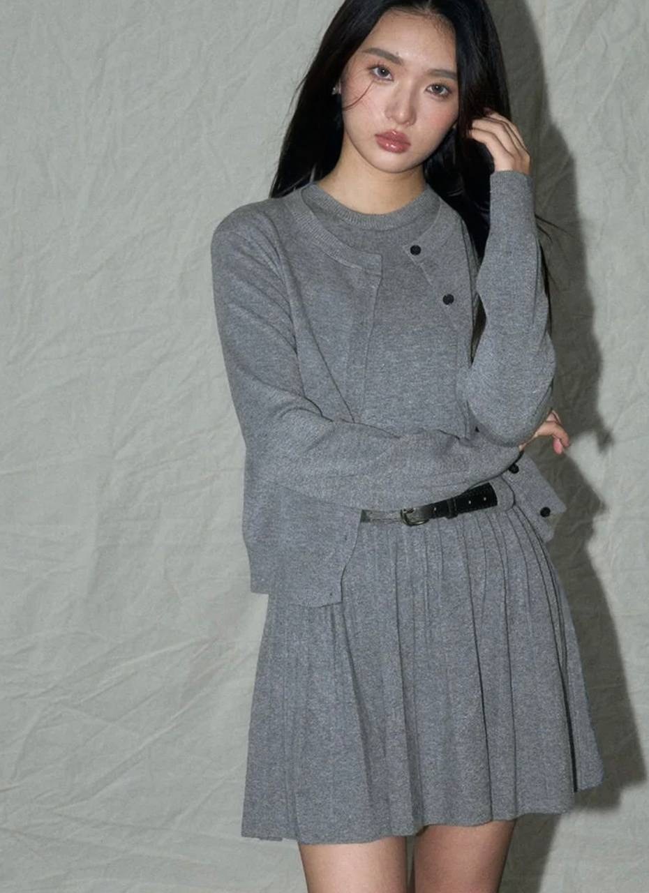 женский трикотажный костюм из двух предметов,элегантные кардиганы,вязаные кардиганы,костюм вязаный с юбкой,вязаные костюмы