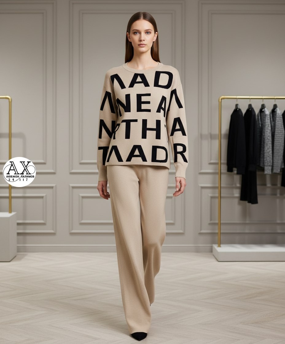 трикотажные костюмы,джемпер бежевый,женский трикотажный костюм,джемпер и брюки,кофта женская