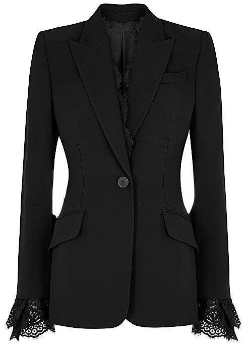 жакет с кружевом,жакет с кружевными вставками,кружевной блейзер,элегантный блейзер