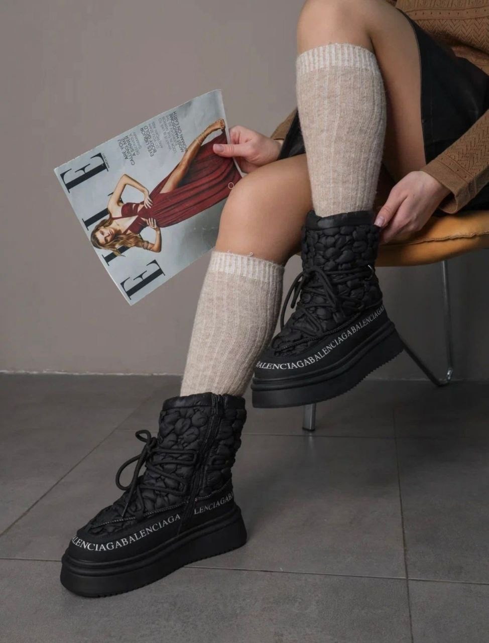 ботинки луноходы баленсиага,,женские дутики, дутики,дутики зимние