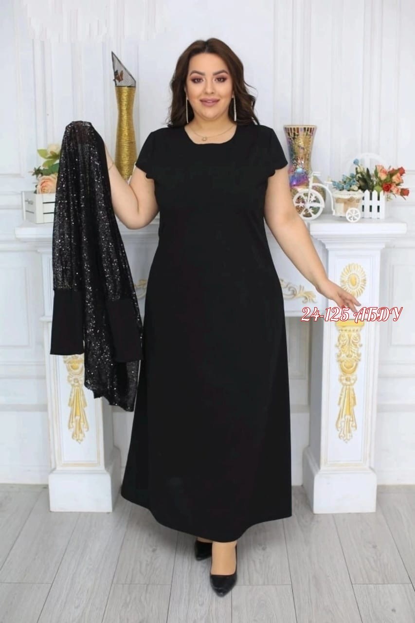 одежда больших размеров,платье большие размеры,платье с накидкой,костюмы двойки,креповая накидка