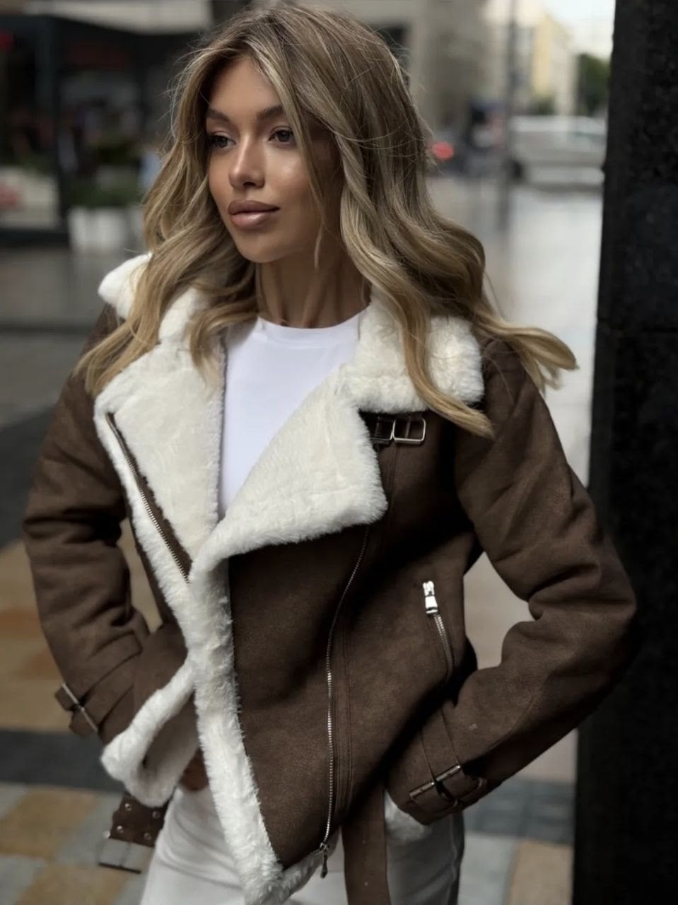 дубленка авиатор,дубленка женская зимняя авиатор,стильная дубленка,дубленка женская,серая дубленка