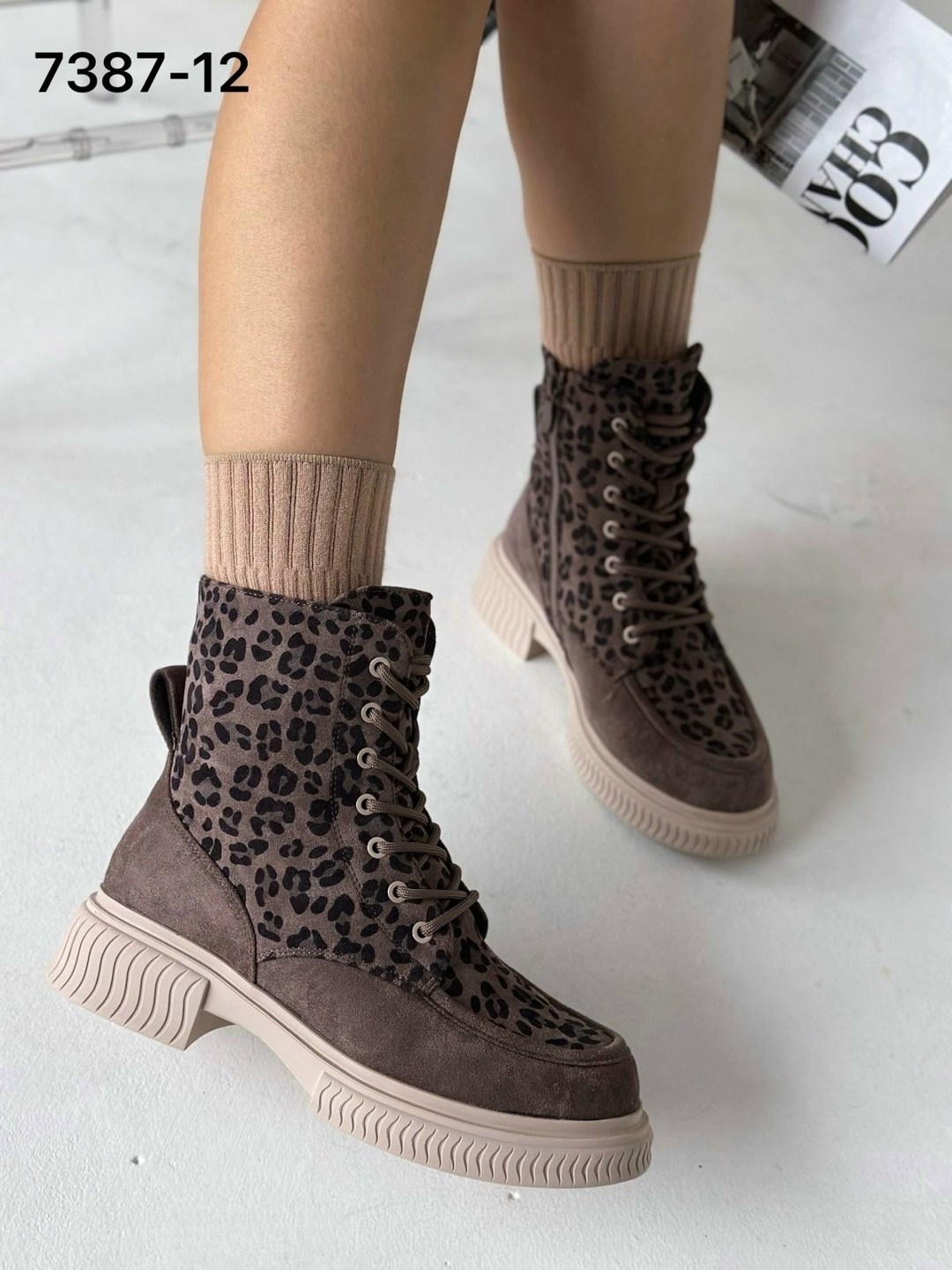 ,зимняя женская ,ботинки женские,леопардовые ботинки,ботинки на меху