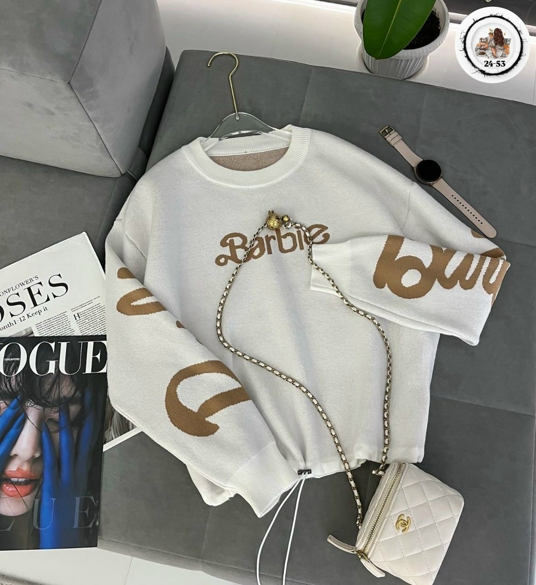 кофта модная,свитшот женская,кофта barbie,кофта женская,свитер с надписью barbie