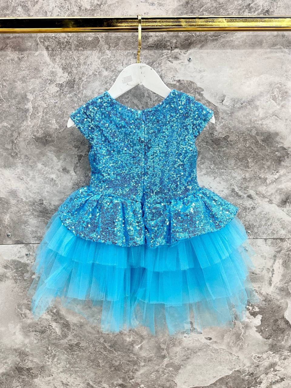 нарядное платье для девочки,голубое платье для девочки,платье для девочек,празднично нарядное платье для девочки,платье праздничное