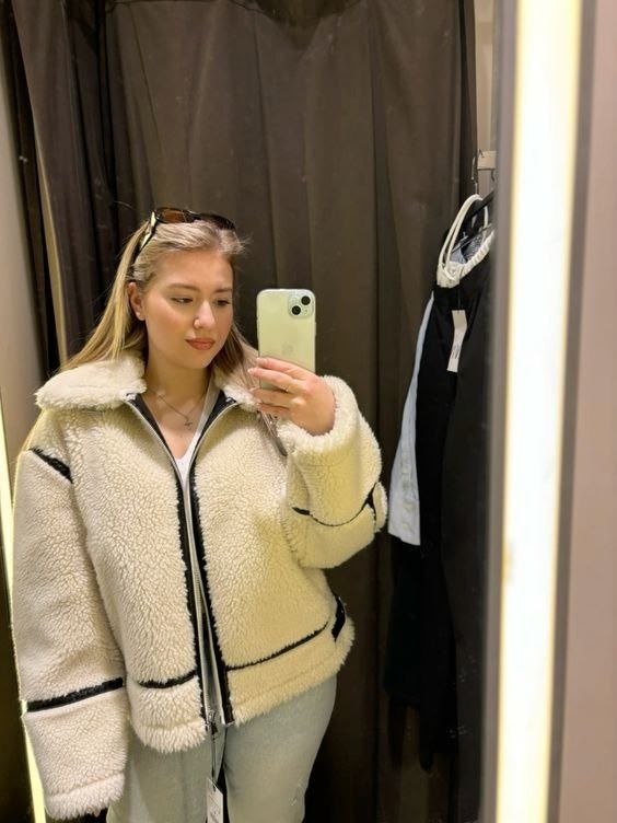 куртка барашек,плюшевая куртка,стильная дубленка,белая куртка,куртка